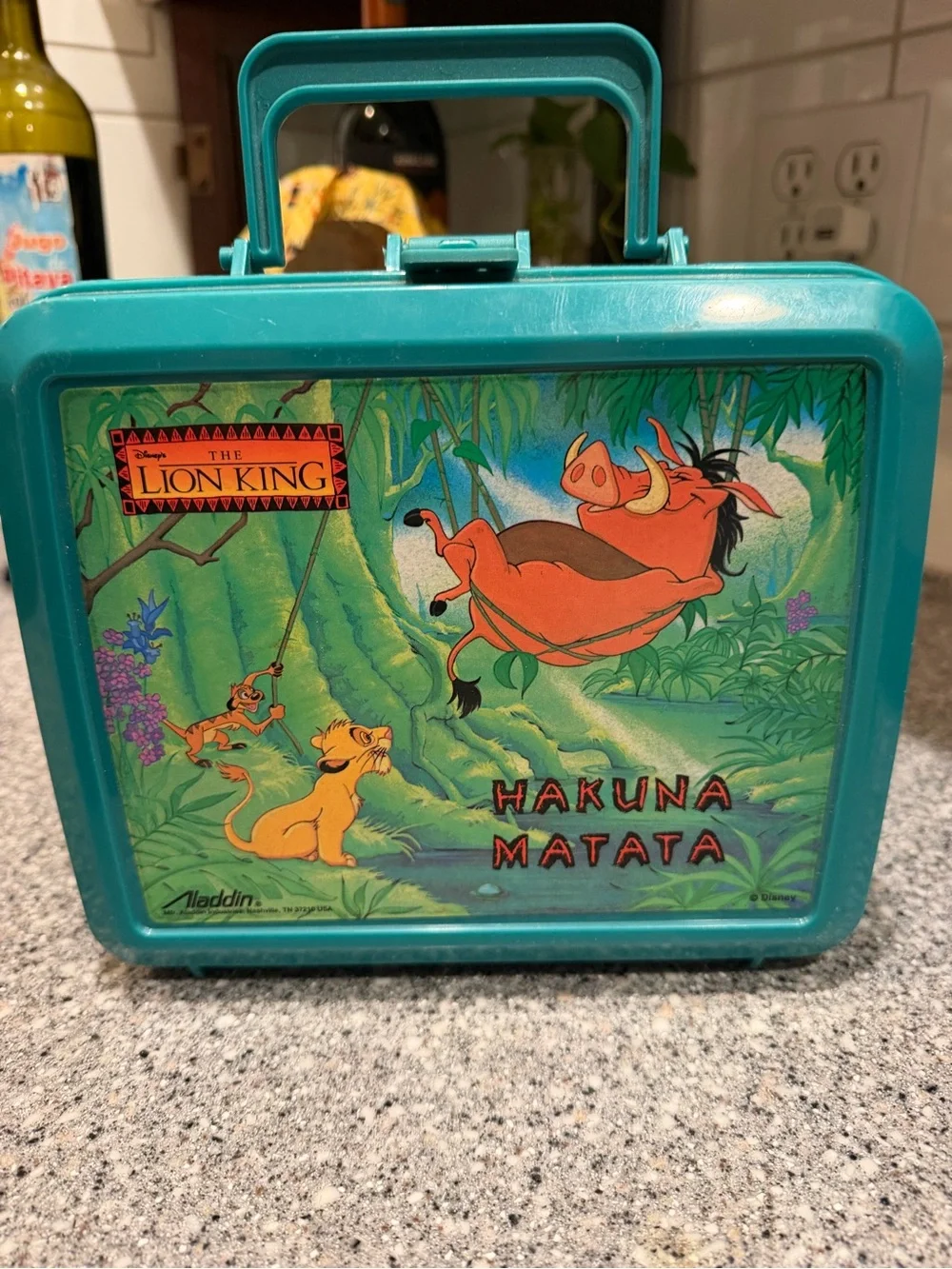 Disney Teal The Lion King Hakuna Matata Kids Lunch Box with Thermos